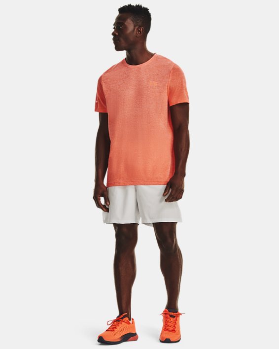 Men's UA Seamless Stride Short Sleeve, Orange, pdpMainDesktop image number 2